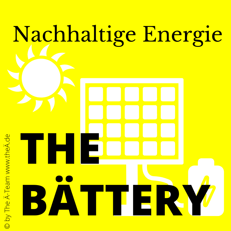 THE BÄTTERY - Nachhaltiges Energiemanagement - Unser DOMÄN-PÄCKÄGE in THE LÄND Style IMÄGE THE BÄTTERY - Unser DOMÄN-PÄCKÄGE in THE LÄND Style - in knallgelb mit schwarzem Text und weißem Background