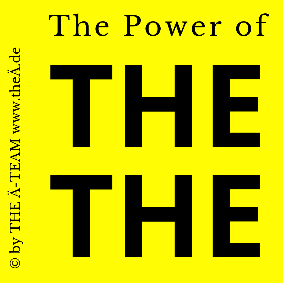 The Power of THE THE Bild The Power of THE THE in knallgelb mit schwarzer Schrift in THE LÄND Style